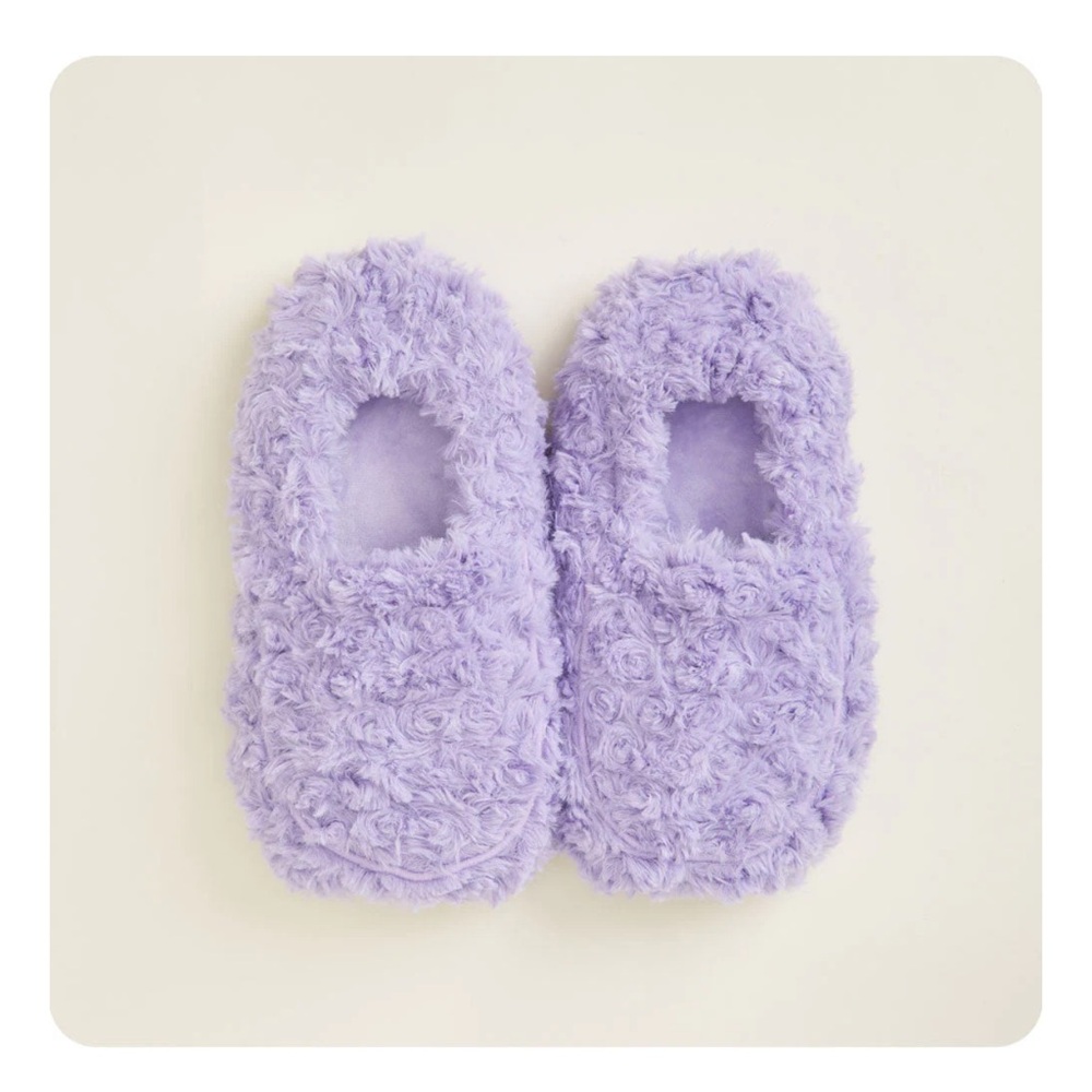 Curly Purple Slippers Warmies💜